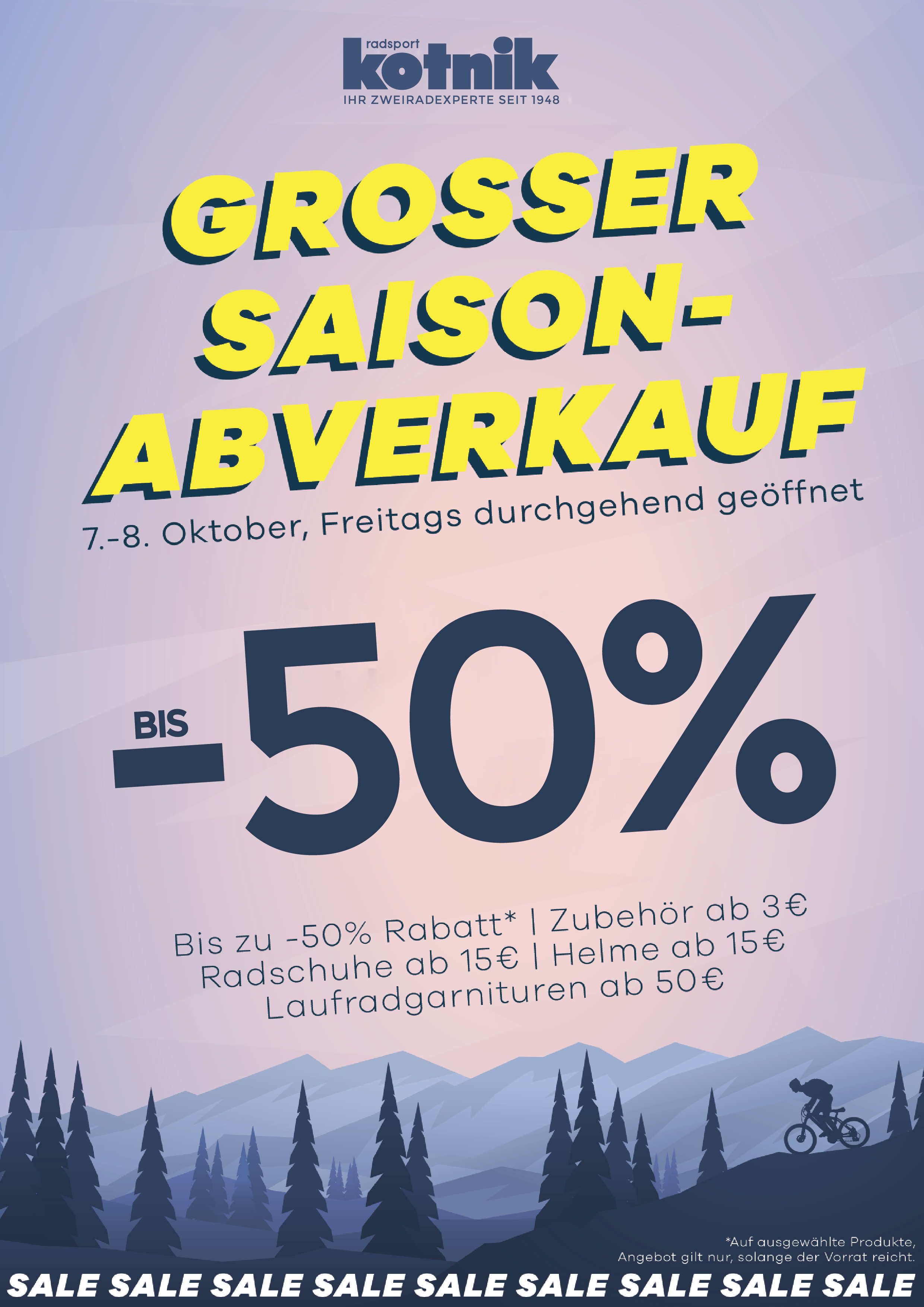 Saisonabverkauf 7&8 Okt. 2022
